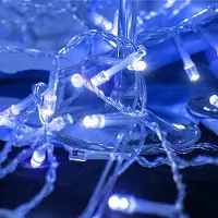 Salcar 2m 80 LED Lichterkette Eisregen LED außen, Lichterkette Weihnachten, Lichtervorhang Fenster IP44, 8 Betriebsmodi mit Memory-Funktion - Blauweiß