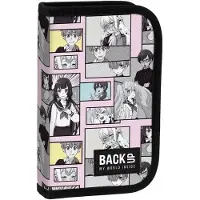 Derform BackUp, Piórnik jednokomorowy z wyposażeniem Komiks Anime Manga Pastel, 1 sztuka