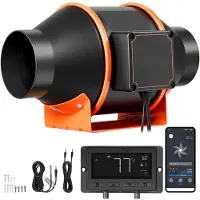 StarTech.com Rohrventilator - Inline-Kanalventilator - Durchmesser 10,16 cm - 349 m³/h Luftleistung - PWM & App-Steuerung - 10 Stufen 9 h Timer - EC-Motor für Bad Keller Gewächshaus