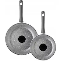 Ambition Silverstone Bratpfannenset 20/28 cm mit Deckel Steinoptik
