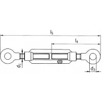 Universal Kramp Spannschloss Augen-Augen M8 Verzinkt
