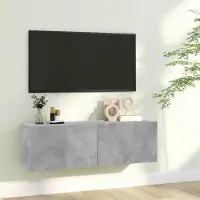Sonstiges TV-Schrank Betongrau 100x30x30 cm Holzwerkstoff Lowboard Hängeschrank Aufbewahrungsschrank
