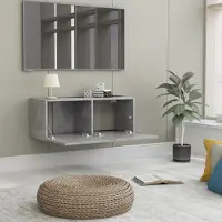 Festnight TV-Wandschrank Hängend Betongrau 80x30x30 cm Holzwerkstoff