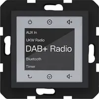 Hager WAN6111BM Radio Touch UP DAB+, Bluetooth, A.x/C.x, nachtschwarz, matt