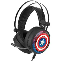 Ert Marvel Captain America Gaming-Headset mit 7.1 Virtual Surround, LED-Beleuchtung und flexiblem Mikrofon