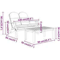 vidaXL 2-tlg. Garten-Lounge-Set Adirondack Massivholz Akazie