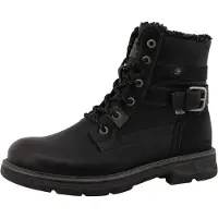 Tom Tailor Winterboots , Herren, Gr. 42, Warmfutter, schwarz, Lederimitat, Textil, Schuhe Winterboots, Schnürboots mit wasserabweisender TEX-Ausstattung
