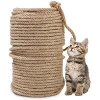 Merkloos Kratzbaum-Sisalseil Kratztau - 50 m - Natürlicher Sisal - Für Kratzbäume und DIY-Projekte