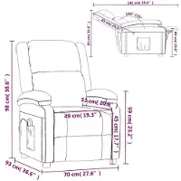 vidaXL Massagesessel Schwarz Samt