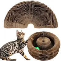 Merkloos Interaktive Kratzsäule für Katzen mit Magnettunnel