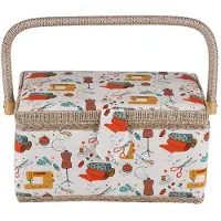 Markenlos Aufbewahrungsbox mit Deckel, 27,8 x 18 x 14,5 cm, Kunststoff, braun