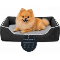 TRIBECCO Hundesofa Hundecouch Waschbar Abnehmbarer Bezug Möbelstoff S 55x45 cm