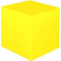 OEM Polyethylen-Würfel 25x25x25 cm, gelb, waschbar, für drinnen & draußen