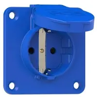 Pce 105-7bsc Schutzkontakt-Anbausteckdose 70x70 nat Shutter IP54 seitlich (blau) 1057bsc