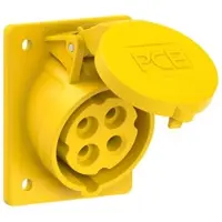 Pce 414-4tt CEE-Anbausteckdose schräg (70x85mm) 16A 4p 4h IP44/IP54 TT 4144tt