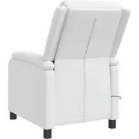 vidaXL Massage Relaxsessel Weiß Kunstleder
