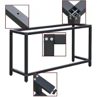 Merkloos Werkbankgestell Werkbankuntergestell Arbeitstischgestell - 50 x 150 x 80 cm - Höhenverstellbar - Belastbar bis 250 kg - Für Werkstatt und Garage