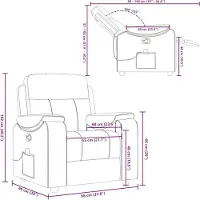vidaXL Massagesessel Dunkelgrau Stoff