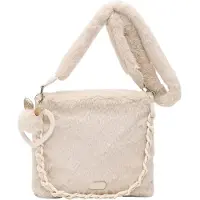 Tamaris Umhängetasche "Umhängetasche TAS Marijana", Damen, Gr. B/H/T: 26cm x 27cm x 5cm, ecru 320, Polyester, Taschen Umhängetasche