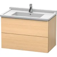 Duravit L-Cube Waschtischunterbau wandhängend, 2 Schubkästen, 820x558x469mm, LC626507171, Farbe: Mediterrane Eiche Echtholzfurnier