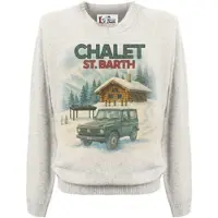 MC2 SAINT BARTH Heron Print Round-neck Sweater Print chalet de sb 10 (00337M) M