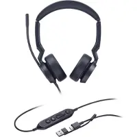 Yealink UH44 Dual Teams USB-C/A Headset, Kabelgebunden, 20 - 20000 Hz, Büro/Callcenter, 162 g, Kopfhörer, Schwarz