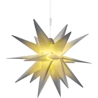 Dripio LED 3D Außenstern grau 57 cm mit Timer, IP44, 6 LEDs