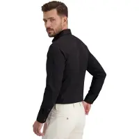 Olymp Langarmhemd "No. Six", Herren, Gr. 41, N-Gr, schwarz, Web, Obermaterial: 97% Baumwolle, 3% Elastolefin, sehr schmal, 2-Knopf-Manschette, Hemden Langarmhemd, Businesshemd, Kentkragen