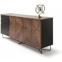 JVmoebel Premium-Sideboard Minimalistischer Stil Braune Farbe Modernes Design
