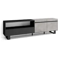 Dripio TV-Lowboard 200x57x35 cm, für TVs bis 80", Zement-Optik