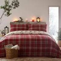 Trankielo - Kingsize Bettdeckenbezug-Set. Baumwolle - 100% gebürstete Baumwolle - 3-teilig - Natürliche Farben