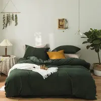 Trankielo - Bettwäsche-Set, 200 x 200 cm - Mikrofaser, bügelfrei, knitterarm - Inklusive 2 Kopfbezügen, 80 x 80 cm