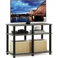 Dripio TV-Ständer bis 40 Zoll, Holz, Franz. Eiche/Schwarz, 39,6x80x57,9 cm
