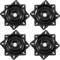 Dripio 4er-Set Drehplatte 16x16 cm schwarz, 360° Drehteller für Barhocker