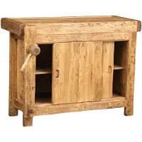 Dripio Werkbank aus massivem Lindenholz, antik, 116x63x90 cm