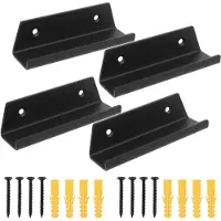 Dripio Wandhalter für Schallplatten, 4er-Set, Metall, Schwarz