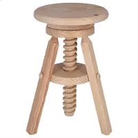 Dripio Drehbarer Kiefernholz-Hocker, 29 x 64 cm, rund