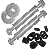 BigDean 2x Universal Achse für Schubkarrenrad Schubkarrenachse Montage Set 14 teilig Ø 20mm x 147mm Stahl Verzinkt Schubkarren Karren