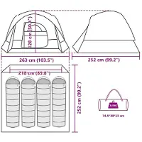 vidaXL Campingzelt 4 Personen Grün Wasserdicht