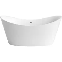 REA freistehende Badewanne, Modell Ferrano, 150 cm, gebürstete Kupferoberfläche, Abdeckkappe für den Ablauf