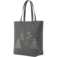OEM Borduurpakket Kerstmis, graue Einkaufstasche, 44x37 cm