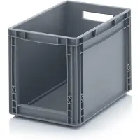 Merkloos Aufbewahrungsbox mit Fenster – 40 x 30 x 32 cm – Silbergrau