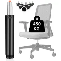 Selius Gasdruckfeder für Bürostuhl, Ersatzzylinder, Länge 310 – 455 mm, belastbar bis 450 kg