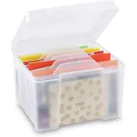 Merkloos Kartenetui und Aufbewahrungsbox – Transparent mit 6 Fächern