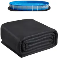 Selius Schwimmbadunterlage Oval 5,5 x 10 m - Extra dick, 180 g/m² - Geotextil, schwarz