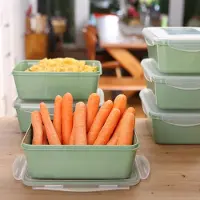 Merkloos Pila 2500 ml Aufbewahrungsboxen-Set, 6 Stück – Stapelbar und BPA-frei