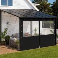Selius Transparente Abdeckung für Pergola – 2,5 x 2,5 Meter – Wasserdicht mit Reißverschluss