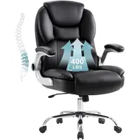 Merkloos Bürostuhl Ergonomischer Schreibtischstuhl Chefsessel - Große Größe - Max. 225 kg - Kunstleder