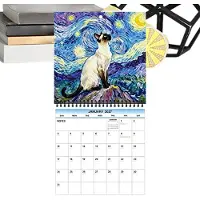 Merkloos Wandkalender 2027 – Katzenmotiv, 12 Monate