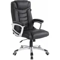 Selius Ergonomischer Bürostuhl – Schwarz, Kunstleder – Form: M – Metallgestell